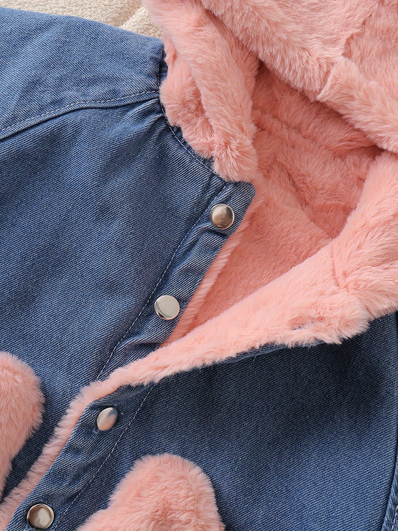 🐻 Fleece Denim Bear Jacket