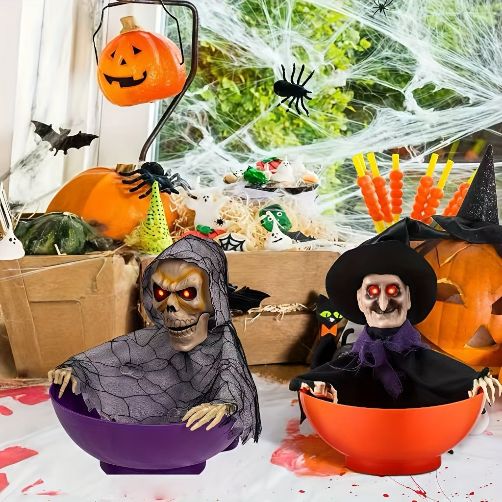 🎃 Halloween Candy Dish – Light-Sensitive Table Decoration