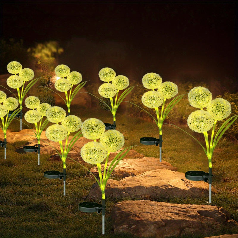 🌟 2pcs Solar Starry Dandelion Lights – Halloween Glow Decor