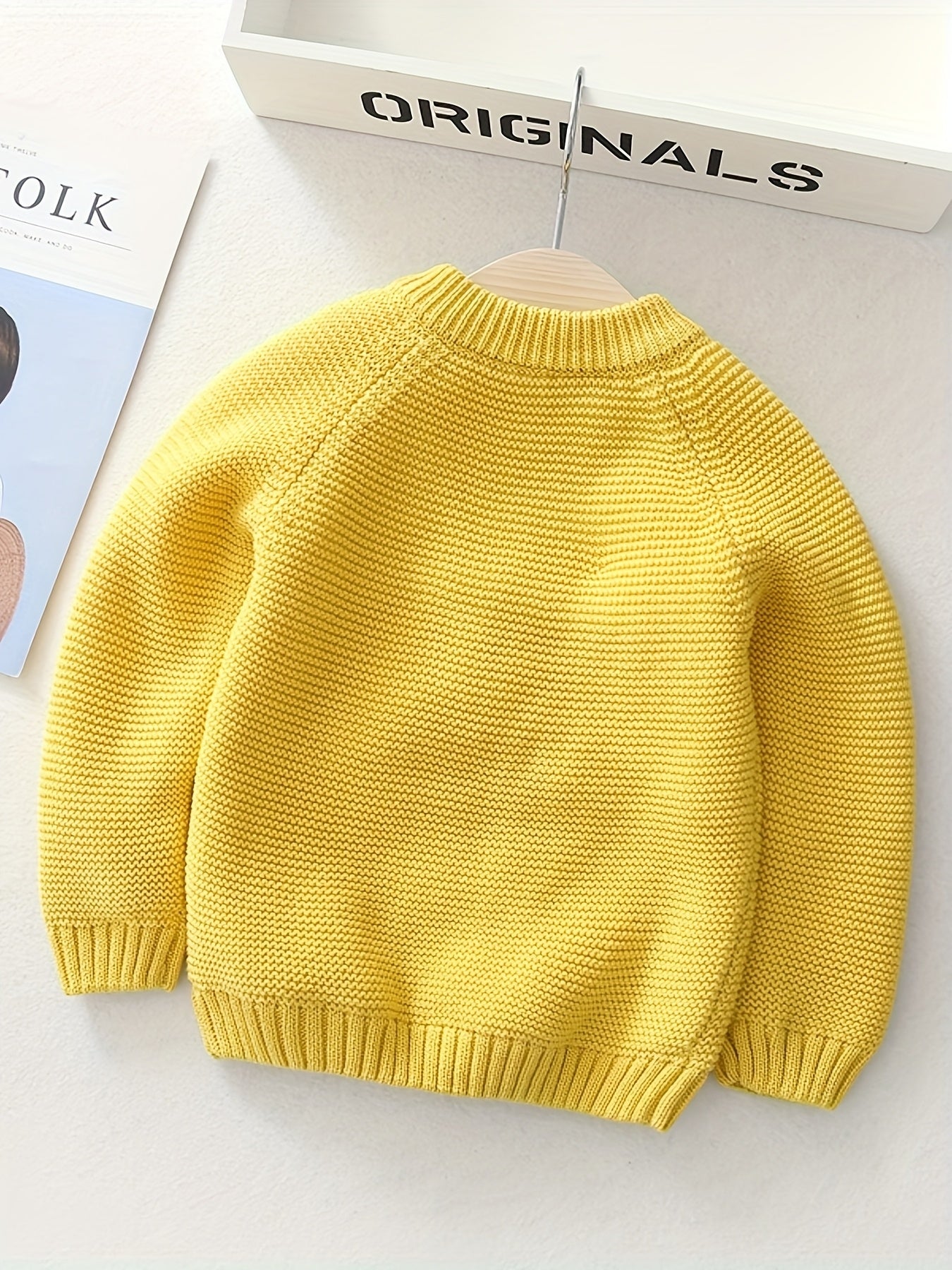 🐰 Girls’ Bunny Bow Sweater – Cozy Fleece Winter Pullover