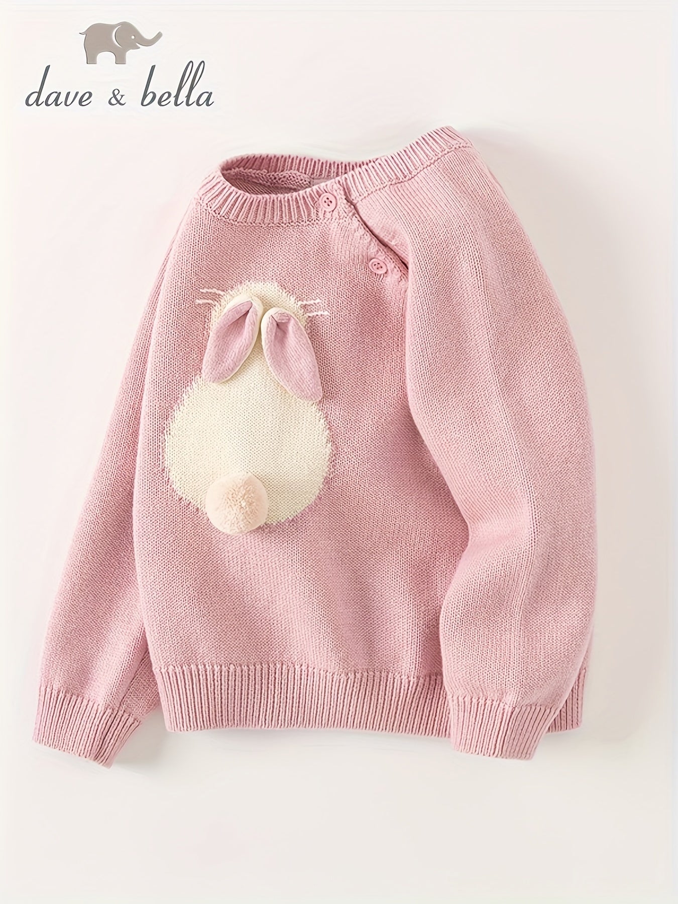 Girls’ Rabbit Pullover Sweater – Cute Autumn/Winter Outfit