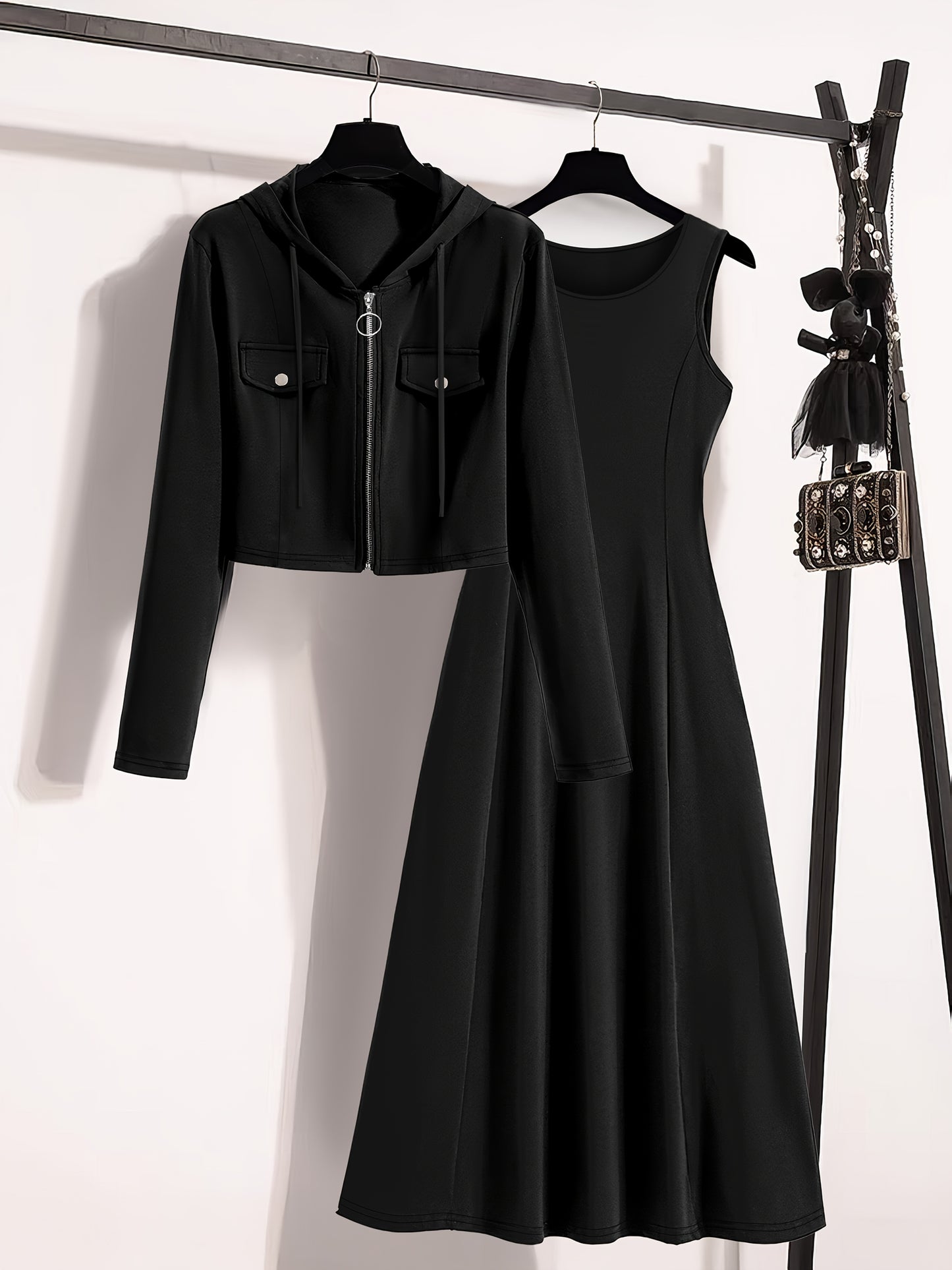 ✨ Women’s Hoodie & Dress Set (2pcs)