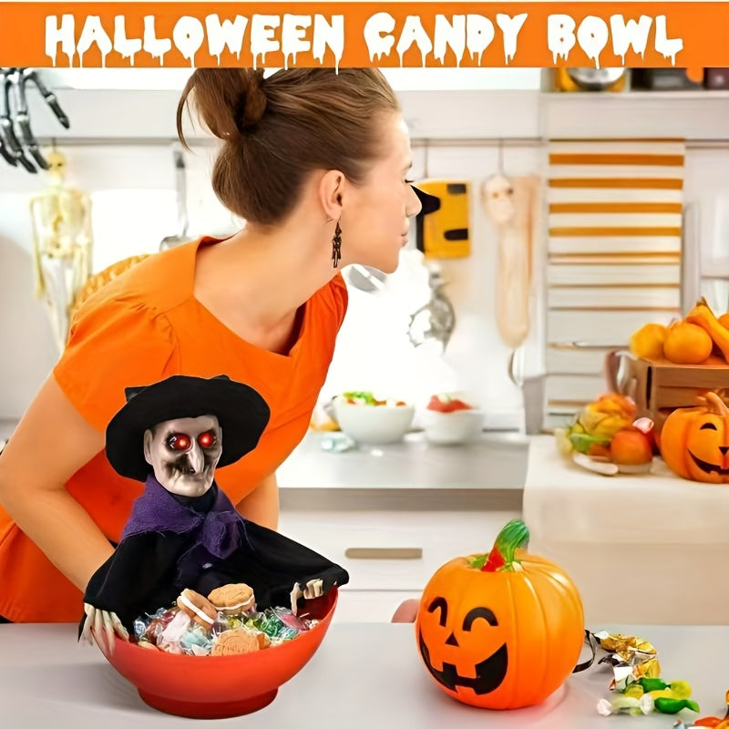 🎃 Halloween Candy Dish – Light-Sensitive Table Decoration