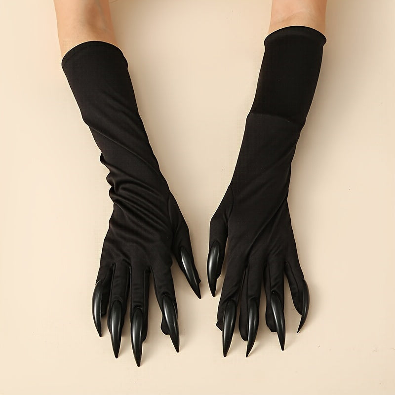 🖤 Halloween Claw Gloves – Long Nail Horror Costume Accessory