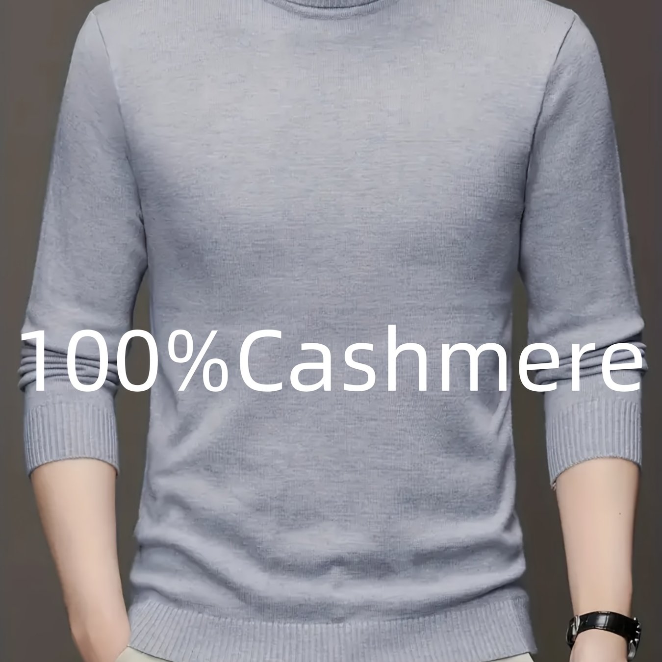Men's 100% Wool Turtleneck Sweater – Soft, Warm, Stretchy Pullover, Machine Washable, Regular Fit for Casual & Business Wear