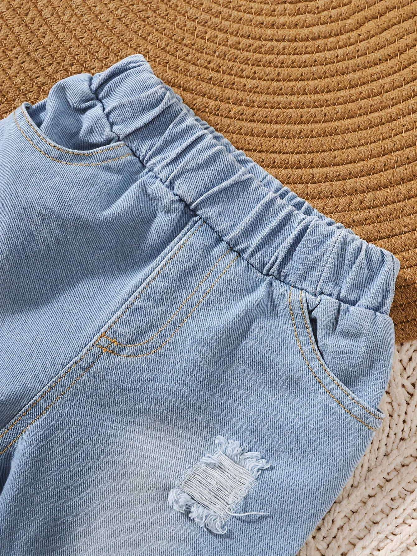 👗 Lace & Denim Girls Set