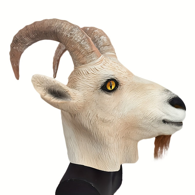 🐐 Realistic Goat Mask – Creepy Latex Halloween Costume