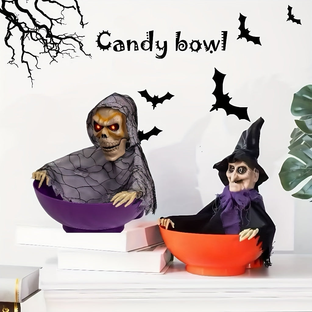 🎃 Halloween Candy Dish – Light-Sensitive Table Decoration
