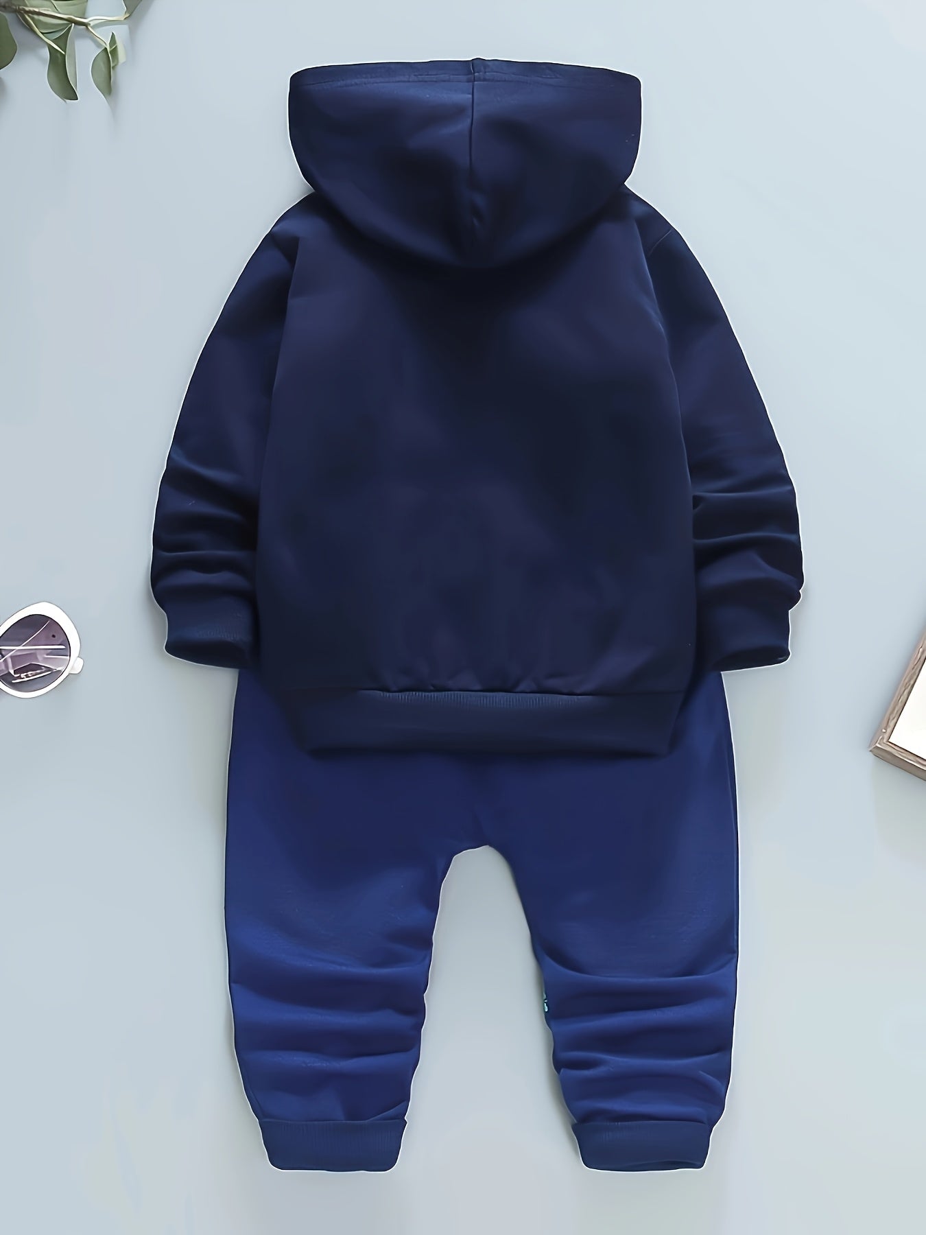 Boys’ 3PCS Outfit – Hooded Dinosaur Jacket & Pullover Pants Set for Outdoor
