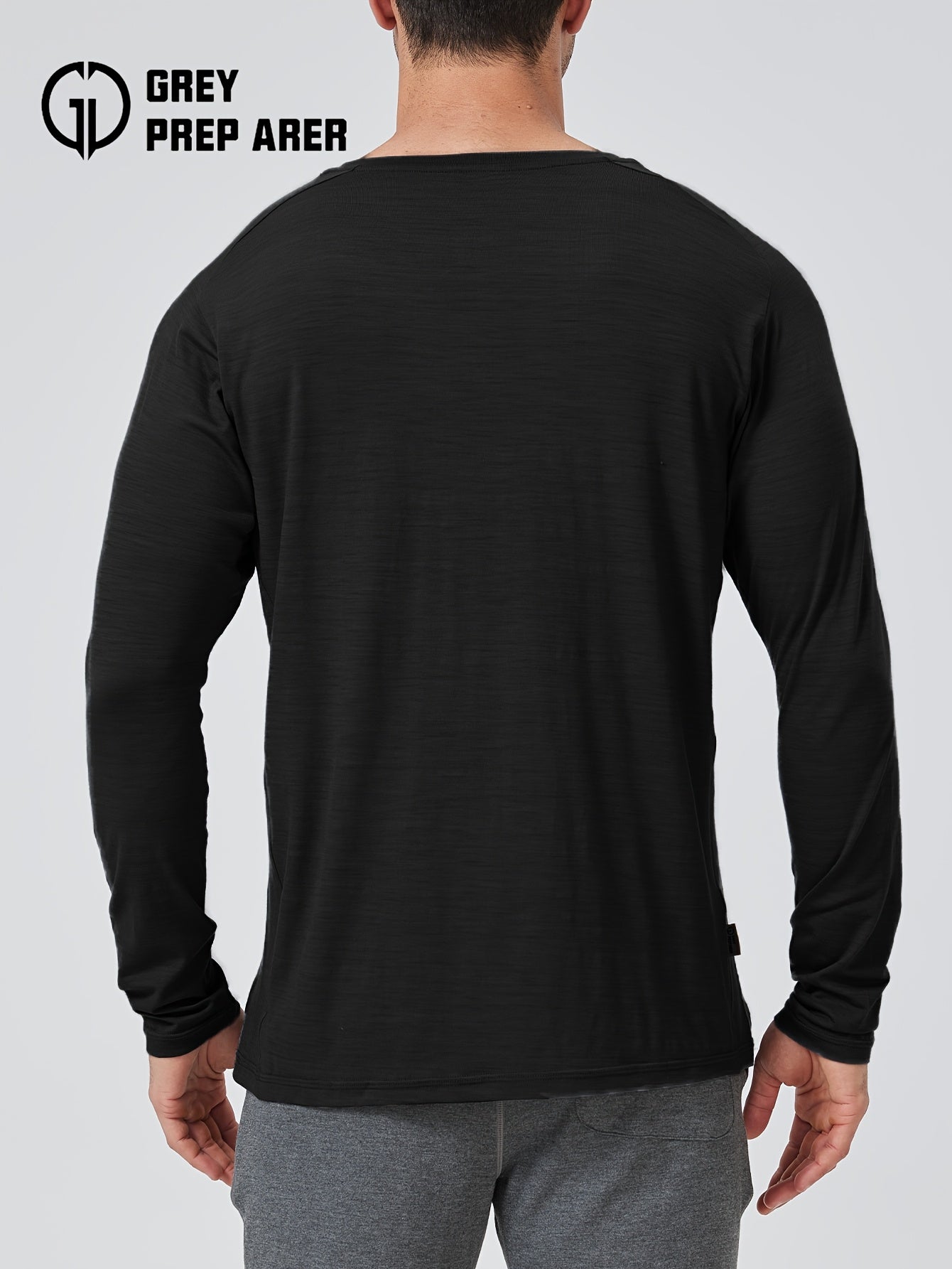 Men's Merino Wool Quick-Dry Long-Sleeve Henley Thermal Base Layer – Autumn/Winter Skiing Essential