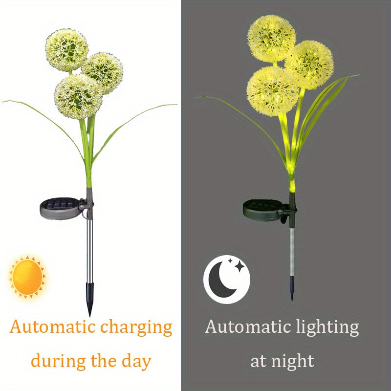 🌟 2pcs Solar Starry Dandelion Lights – Halloween Glow Decor