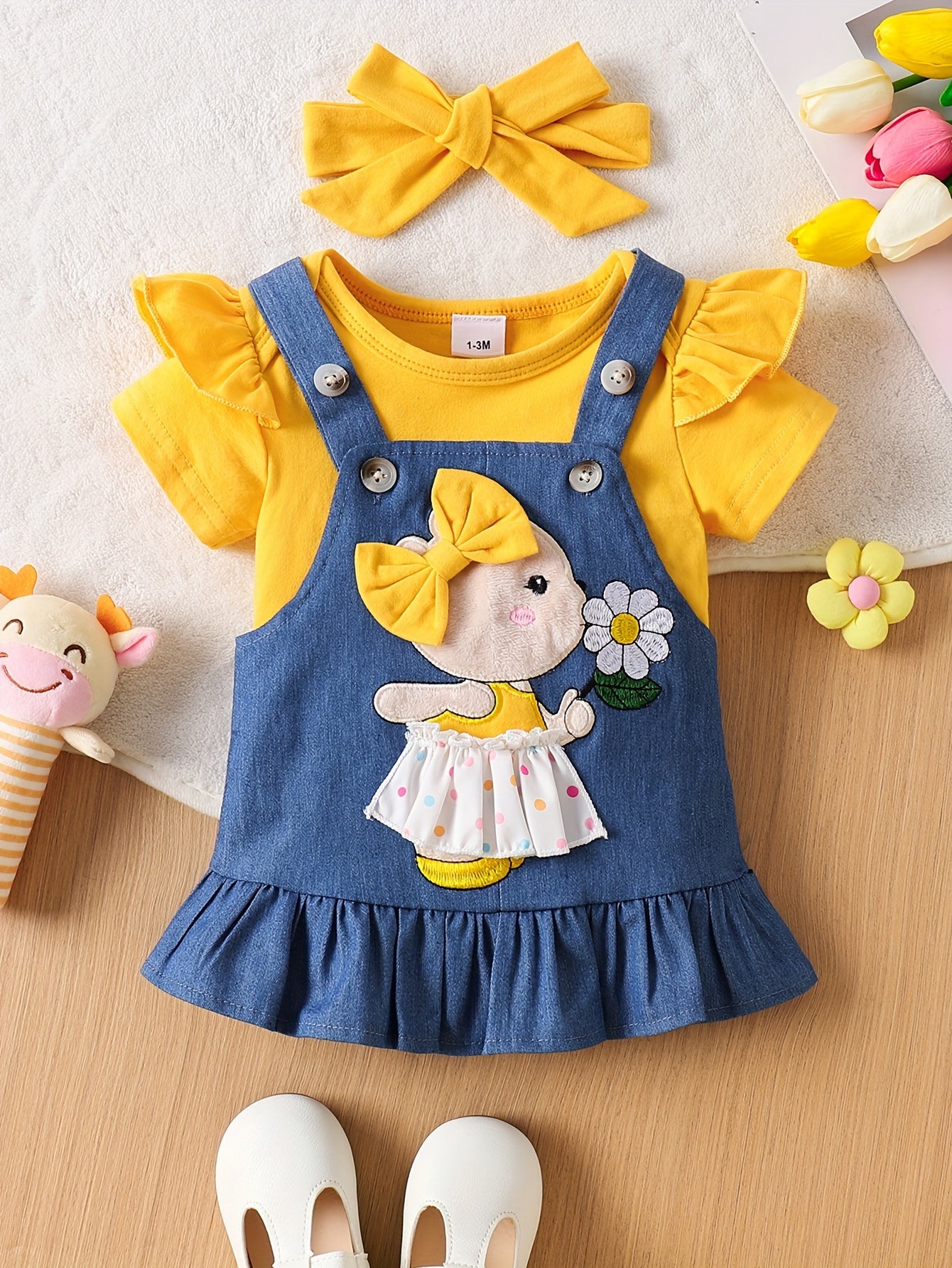 🐻 Bear Sunflower Baby Set