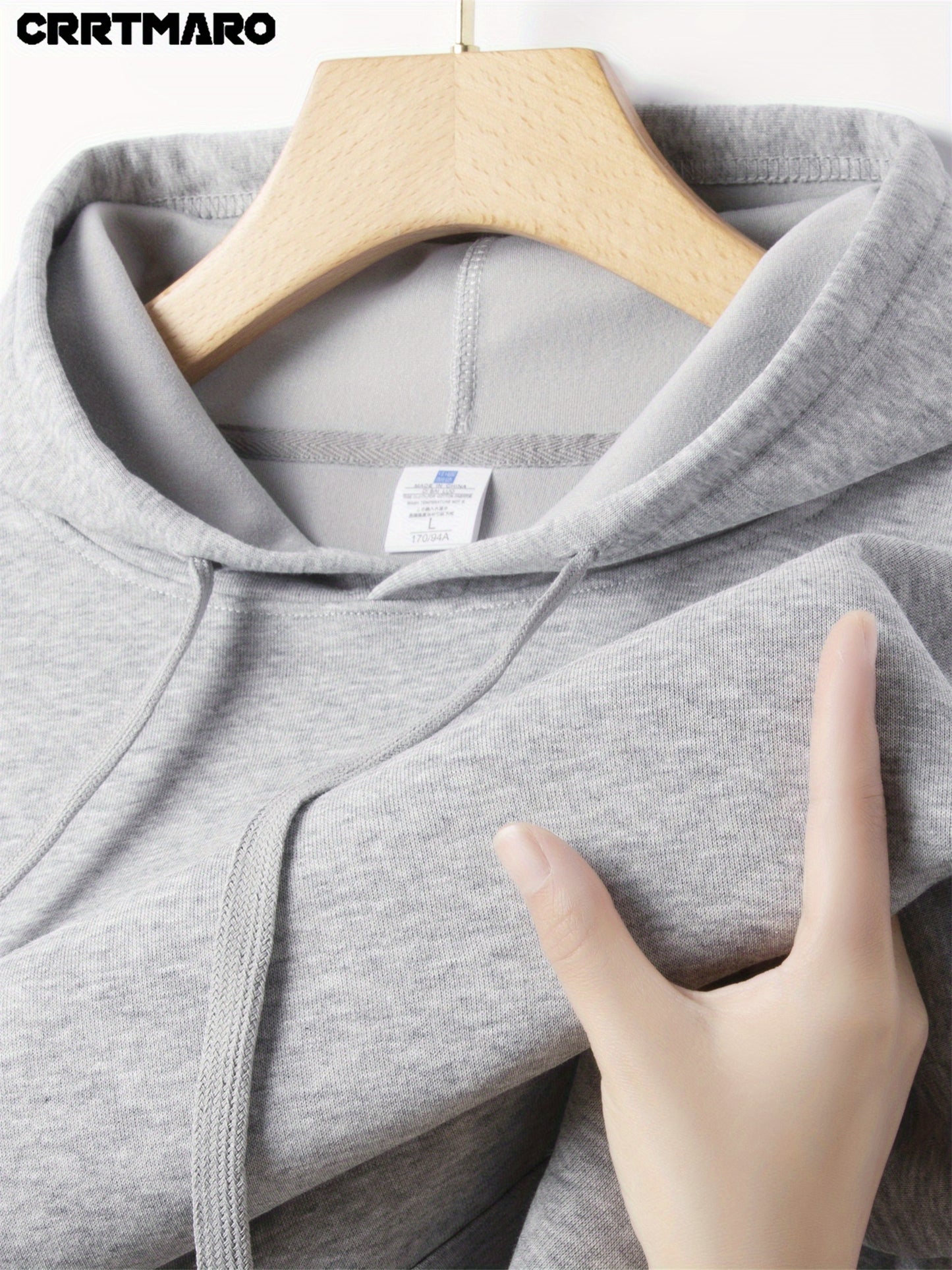 CARTMARO Men's Heavyweight Hooded Sweatshirt – 330GSM Cotton Pullover Hoodie, Front Pocket, Regular Fit, Autumn/Winter Casual Streetwear