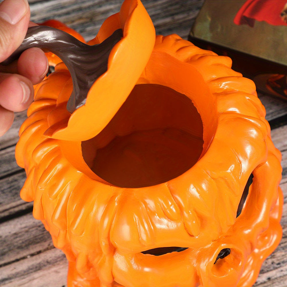 🎃 Pumpkin Head Candy Jar – Spooky Halloween Table Decor