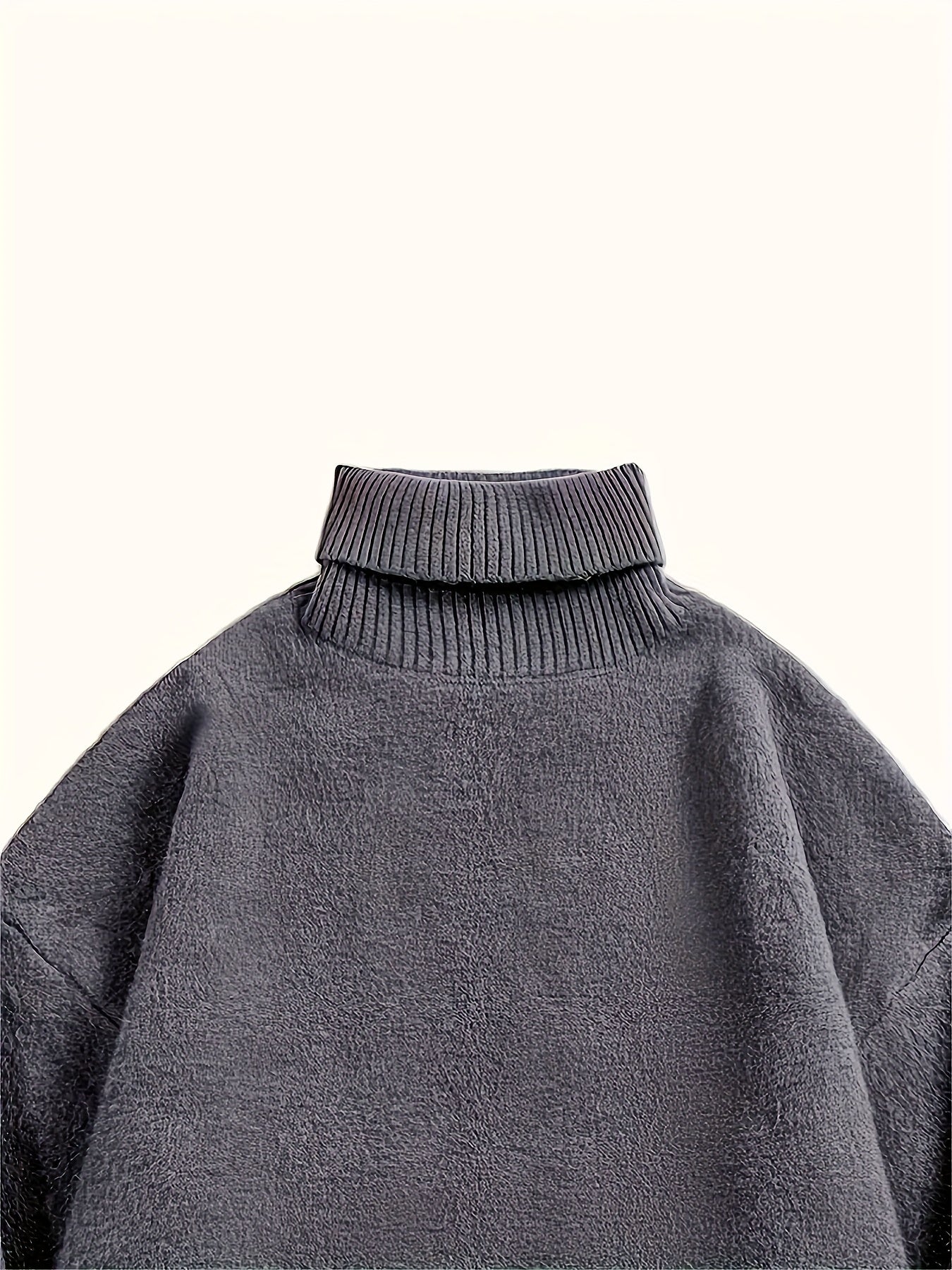 100% Velvet Men’s Turtleneck Sweater – Loose Fit, Autumn/Winter Essential