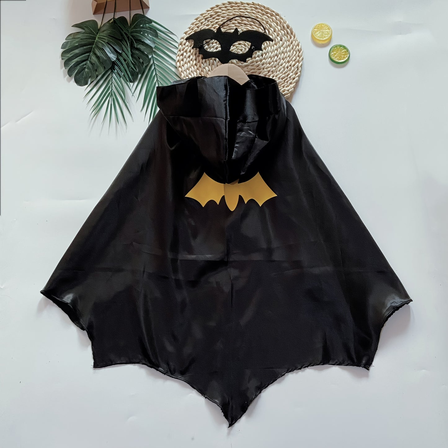🦇 Kids' Bat Cape & Mask Costume Set – 2pcs Halloween/Christmas/Birthday Dress-Up Outfit