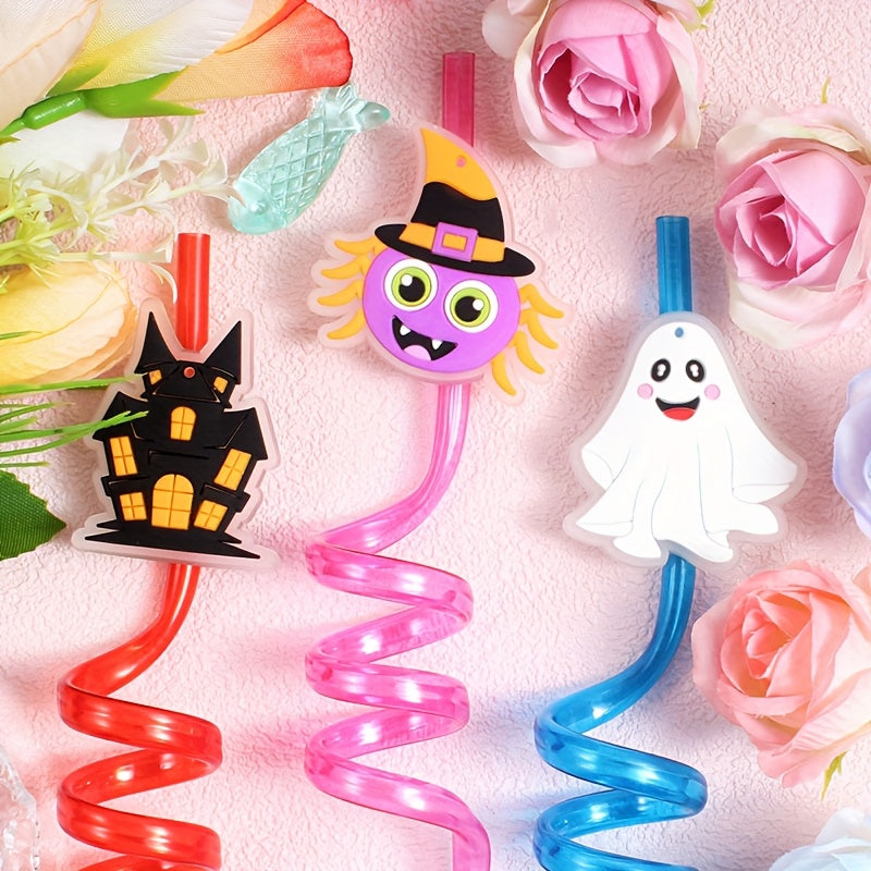 ✨🎃 Glow-in-the-Dark Halloween Straws (12pcs)
