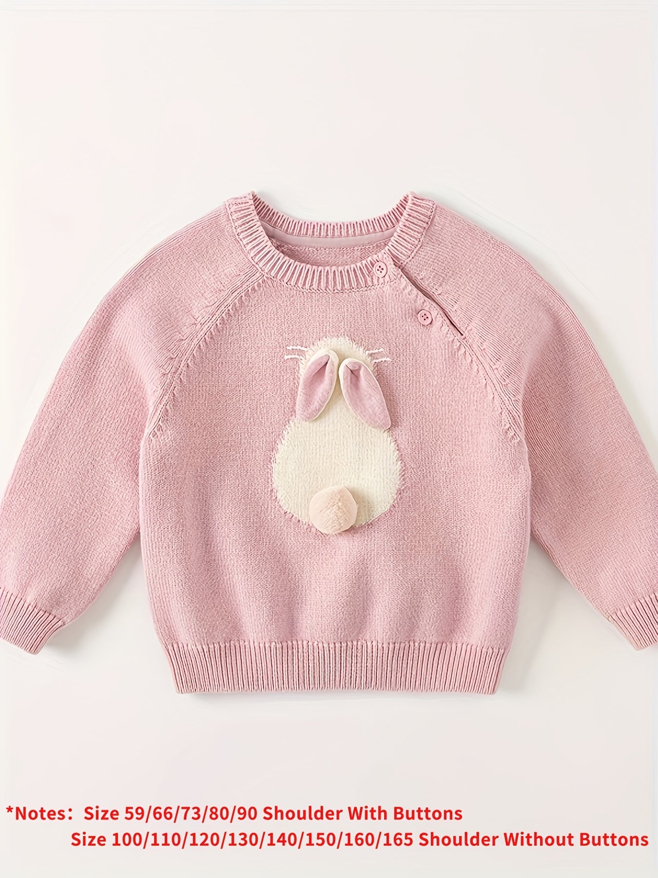 Girls’ Rabbit Pullover Sweater – Cute Autumn/Winter Outfit