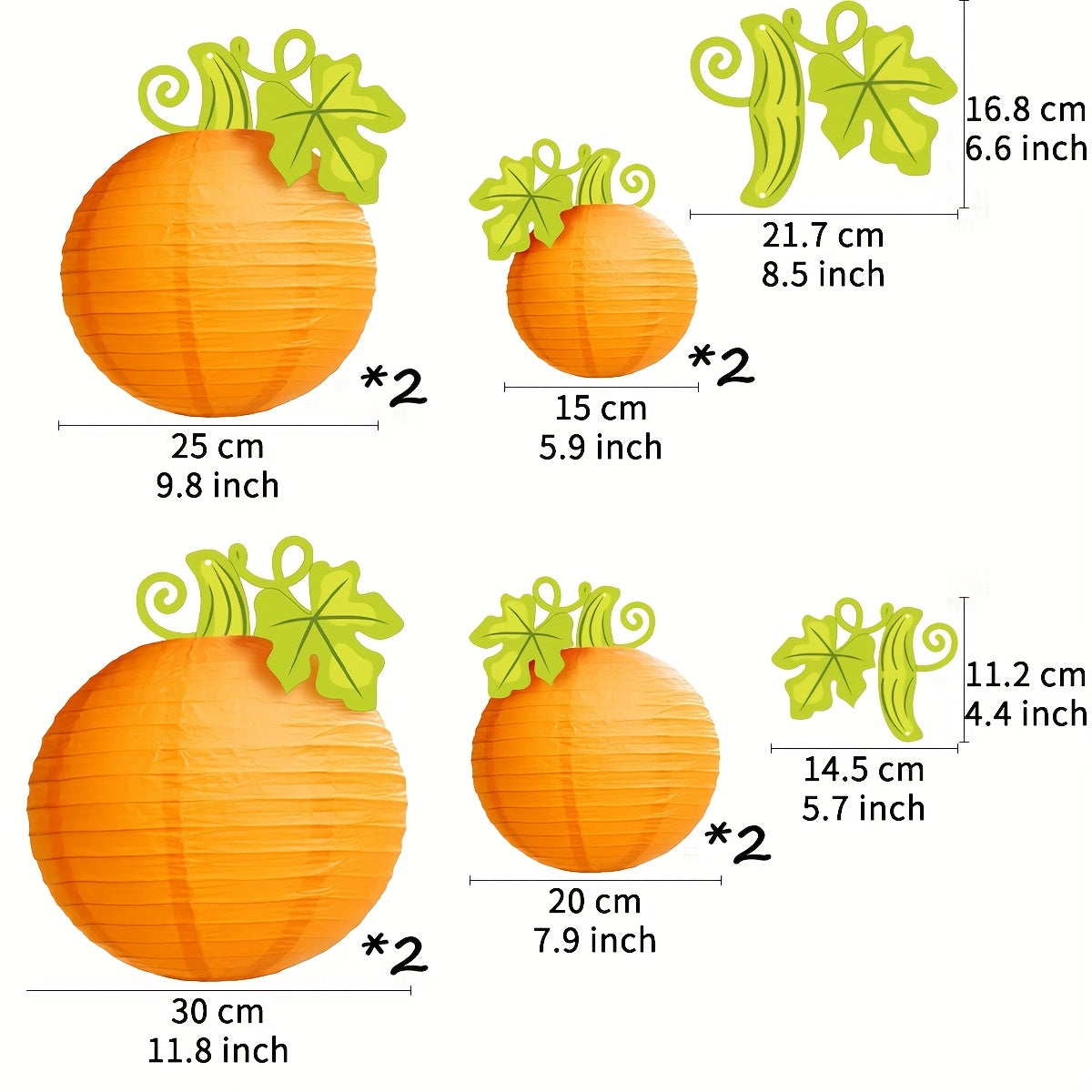 🎃 8pcs Pumpkin Lanterns – Hanging Halloween & Party Decor