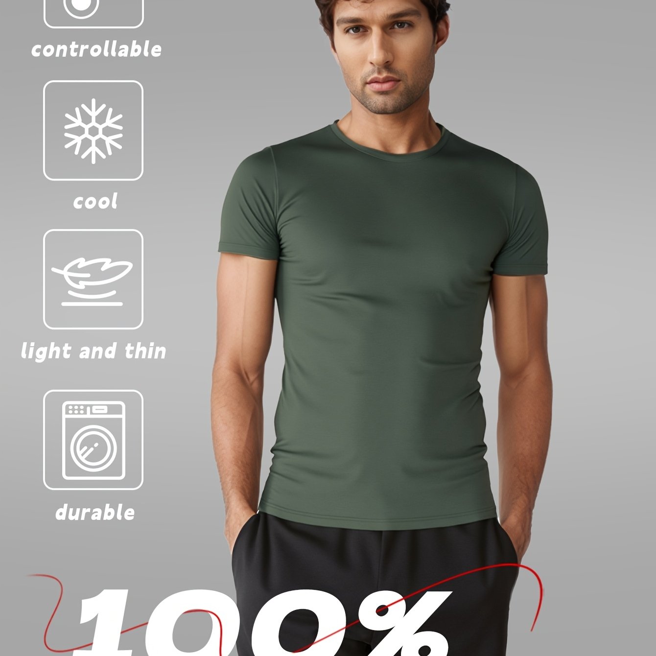 Men's Outdoor Quick-Dry Velvet Short-Sleeve Round-Neck T-Shirt – Breathable for Hiking & Running