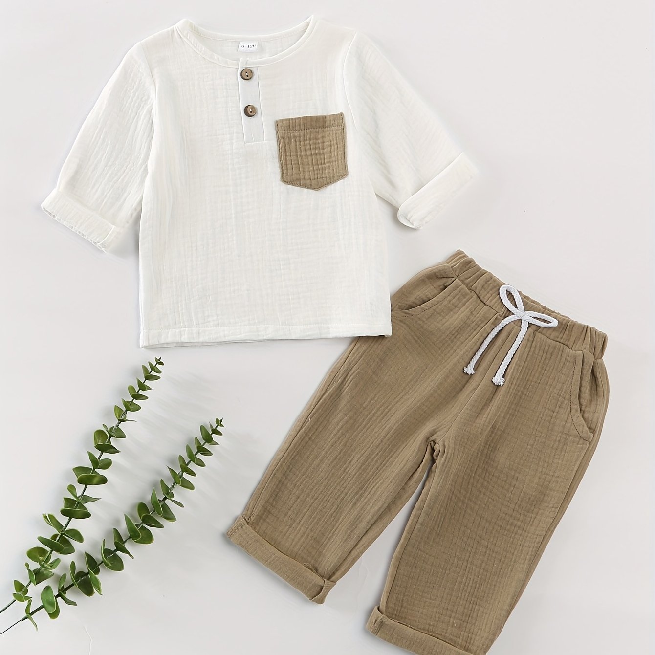 Boys’ Bubble Cotton Pants Set – Comfortable Outdoor Outfit