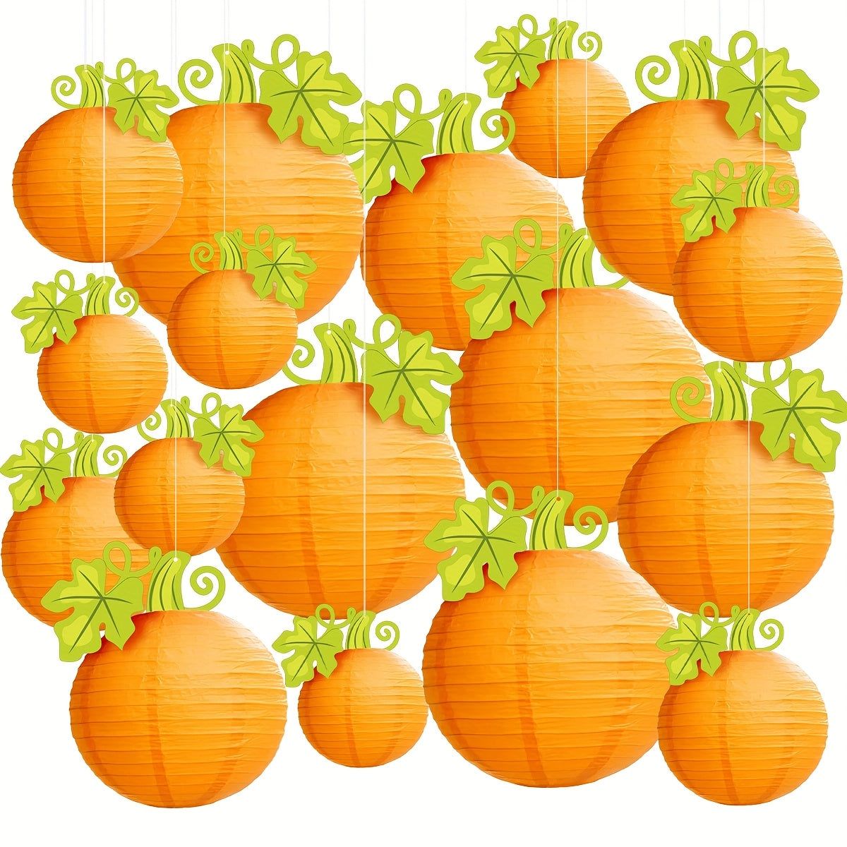 🎃 8pcs Pumpkin Lanterns – Hanging Halloween & Party Decor