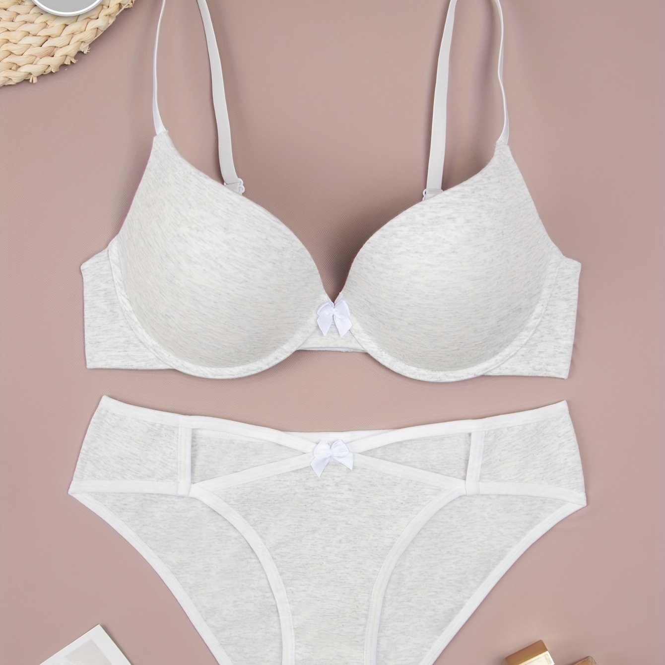 Women’s Solid Color Lingerie Set – Comfortable Casual & Sporty Underwear