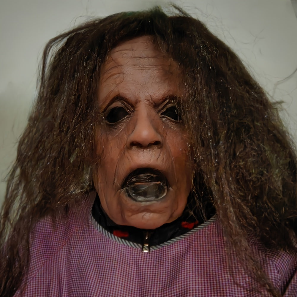 😱 Screaming Granny Mask – Realistic Latex Halloween Costume