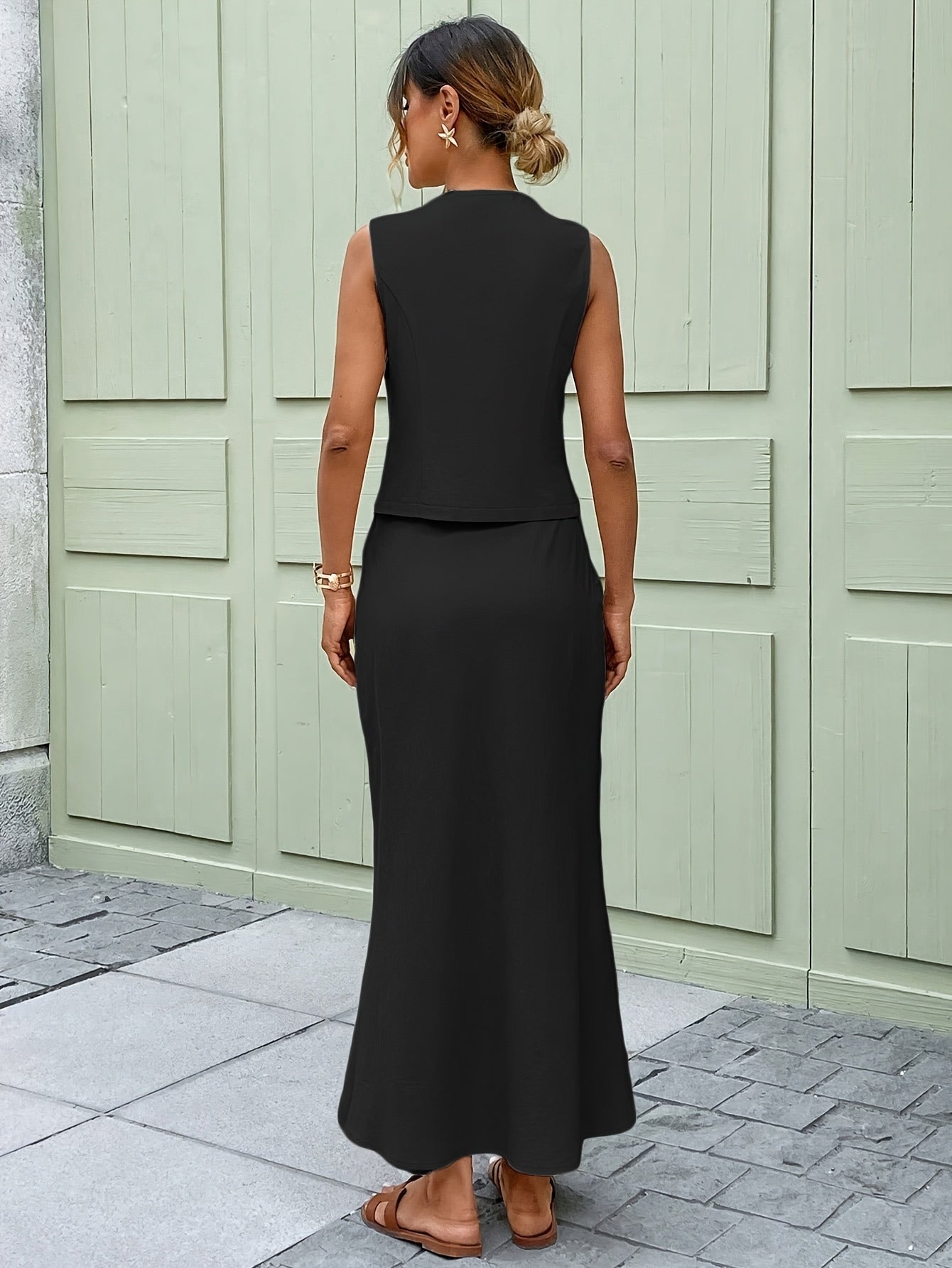 Women’s Casual Business Workwear – Retro Island Vacation Style, Office & Leisure Outfit