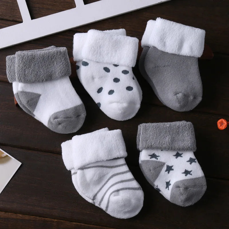 5Pairs/lot unisex Non-Skid Baby Shoe Socks 0-12months, Cotton
