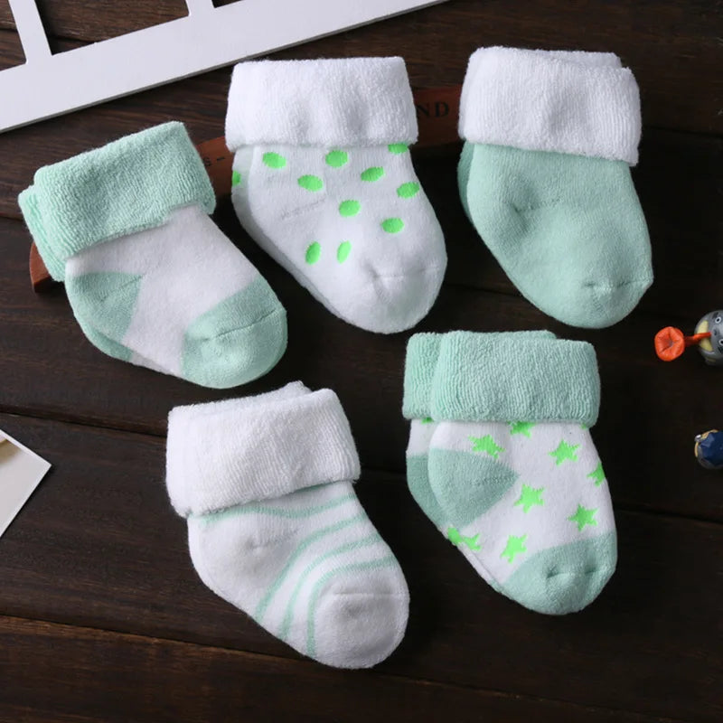 5Pairs/lot unisex Non-Skid Baby Shoe Socks 0-12months, Cotton