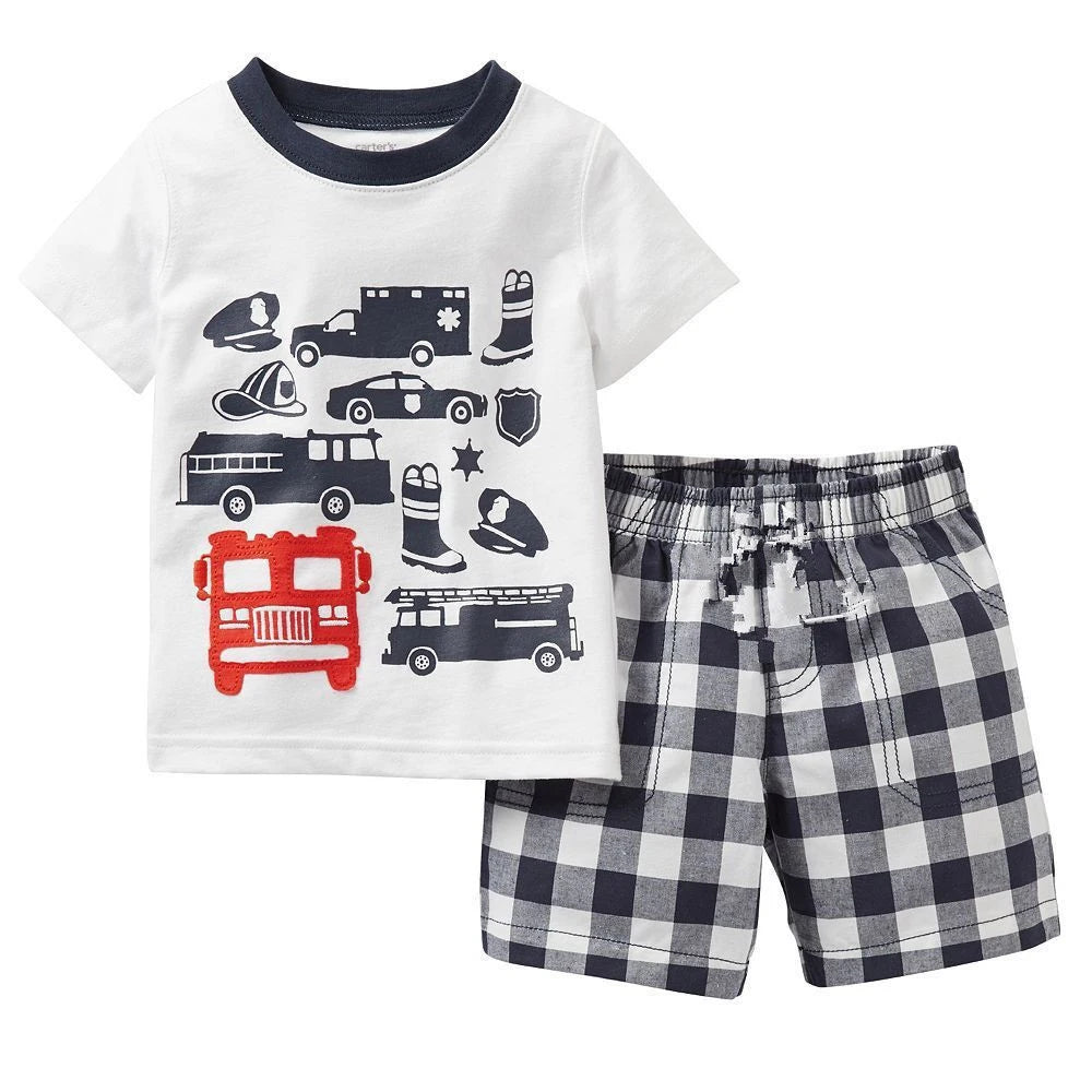 New Kids Pyjamas Children Sleepwear Set Boys Girls
