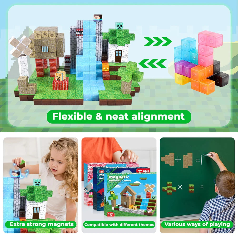 Magnetic Building Blocks – STEM Educational Sensory Construction Toy Set