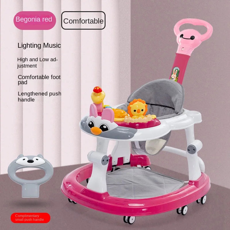 LazyChild Baby Walker – Musical Push Walker with Wheels & Handle for Toddlers