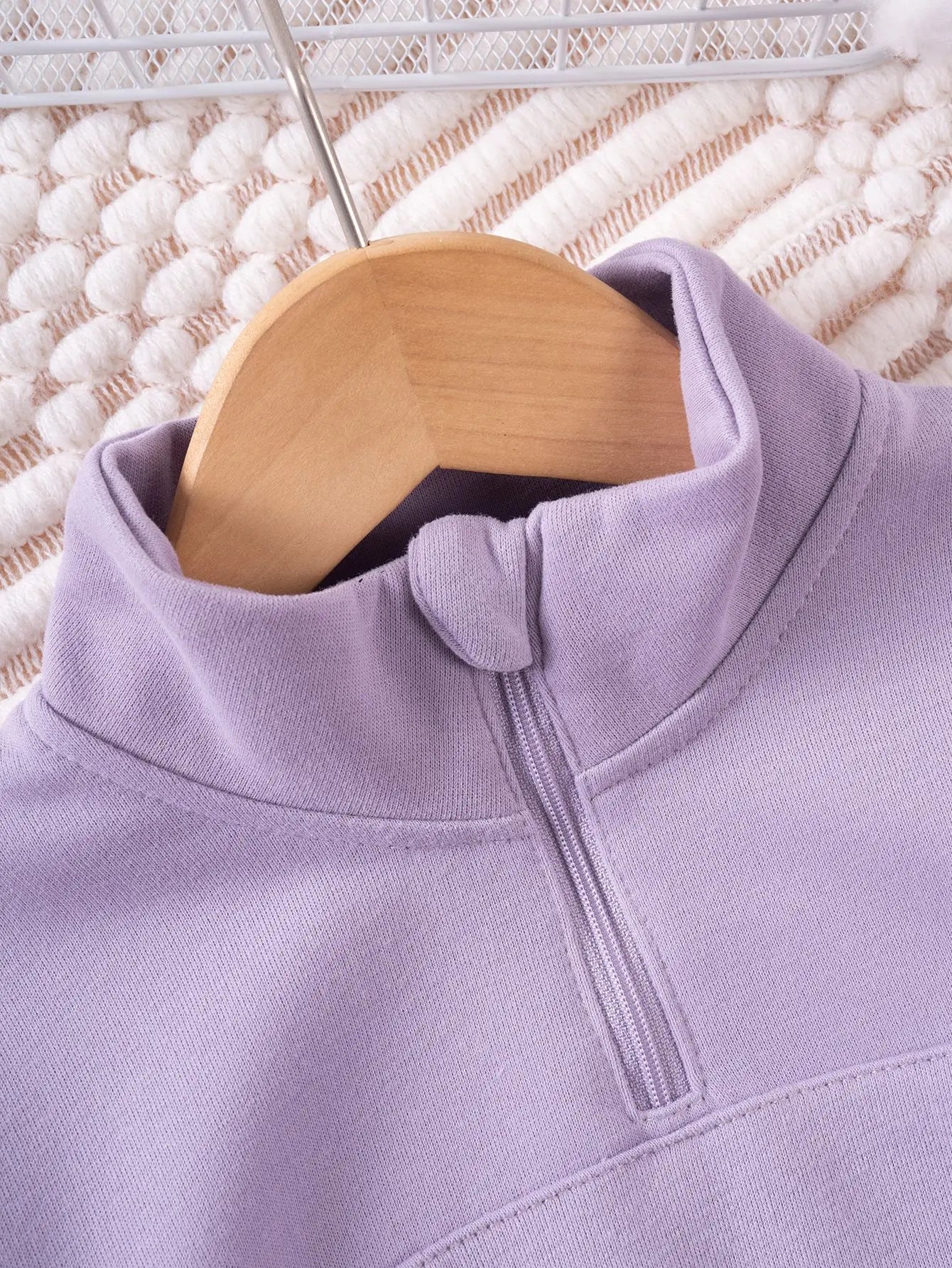 2025 Kids’ Autumn/Winter 2pcs Set – Fleece-Lined Turtleneck Hoodie & Pants