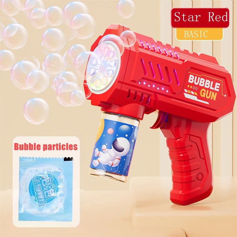 Automatic Bubble Gun – Rocket Bubble Machine with Bubble Liquid Blower