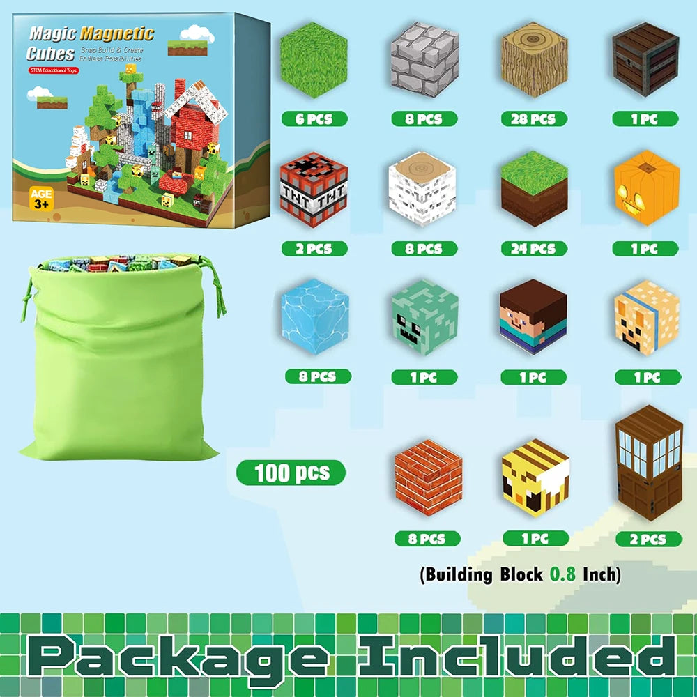 Magnetic Building Blocks – STEM Educational Sensory Construction Toy Set
