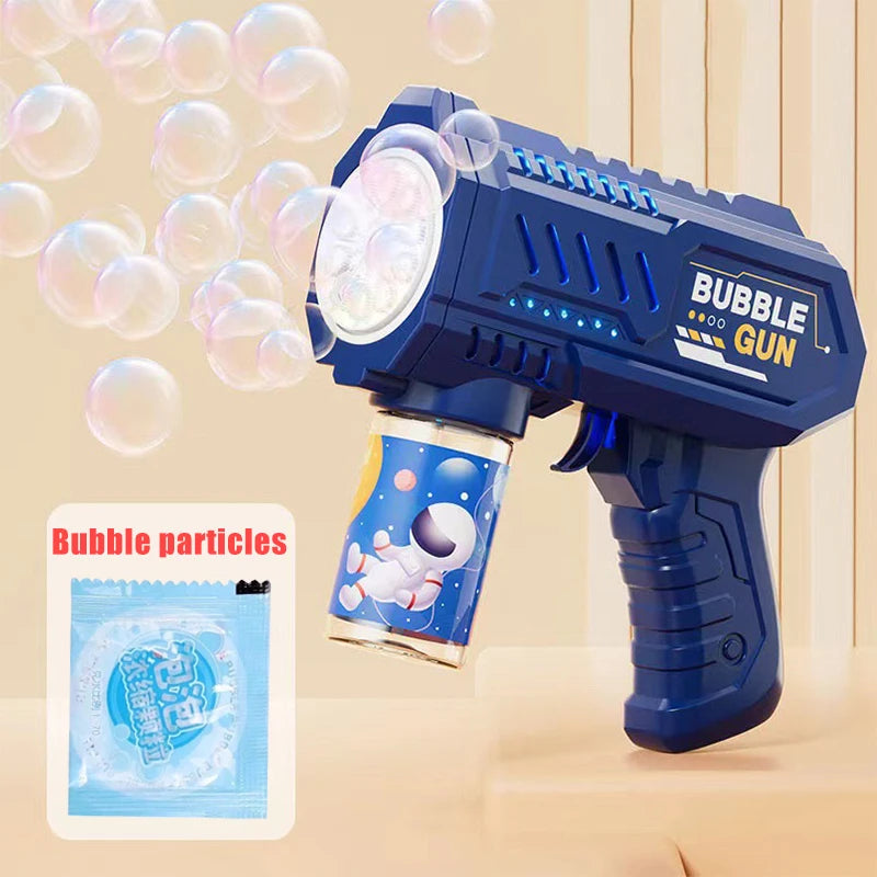 Automatic Bubble Gun – Rocket Bubble Machine with Bubble Liquid Blower