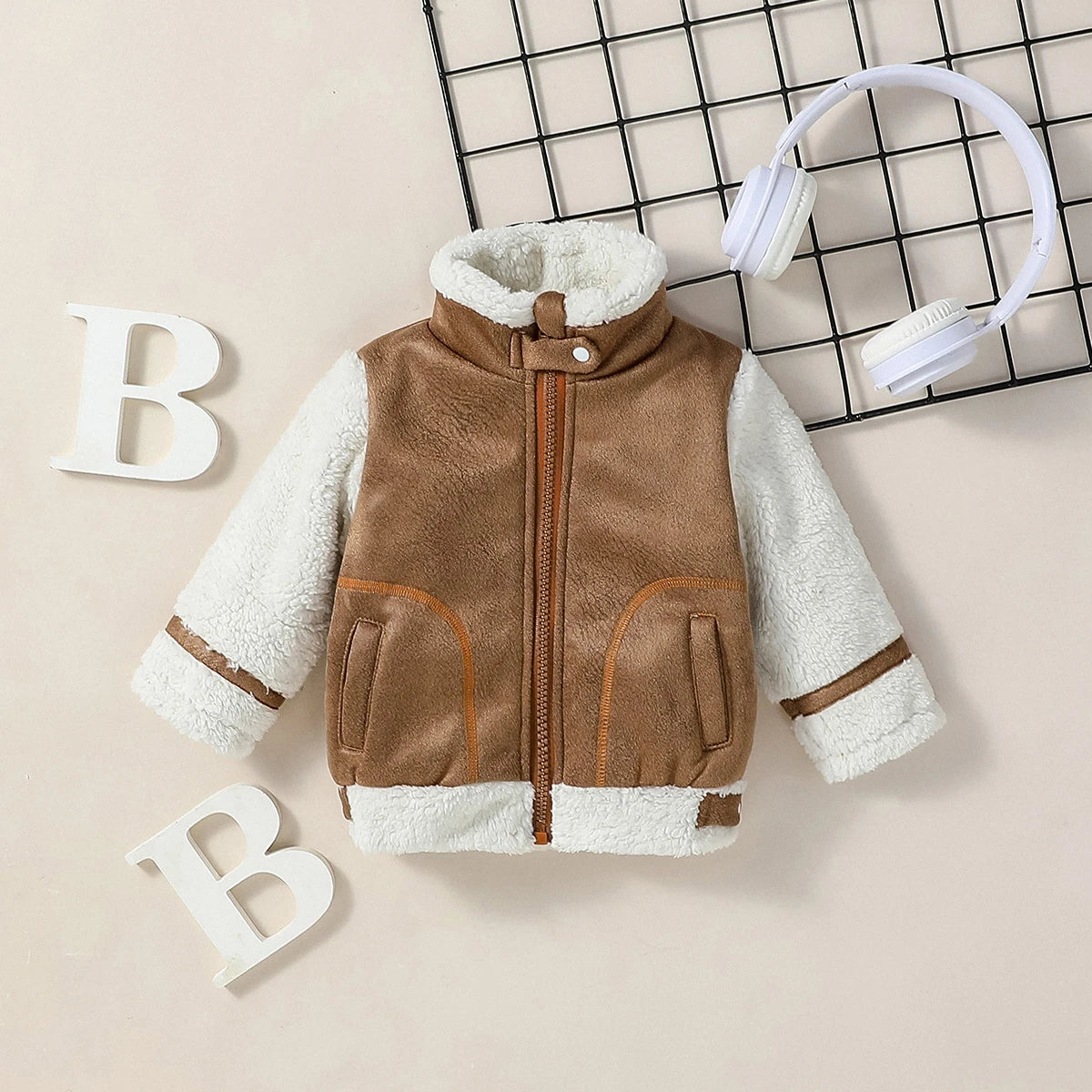 🧥 Coral Velvet Baby Boy Jacket