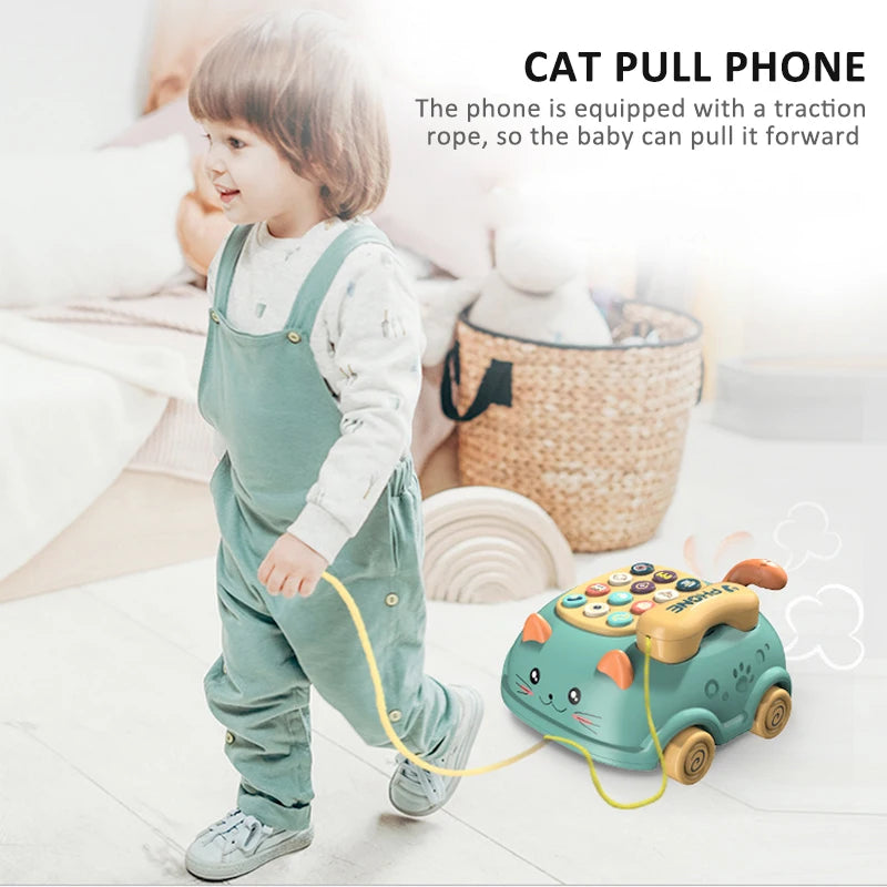 Baby Learning Toy (0–12M) – Montessori Musical Piano, Light-Up Phone & Story Machine