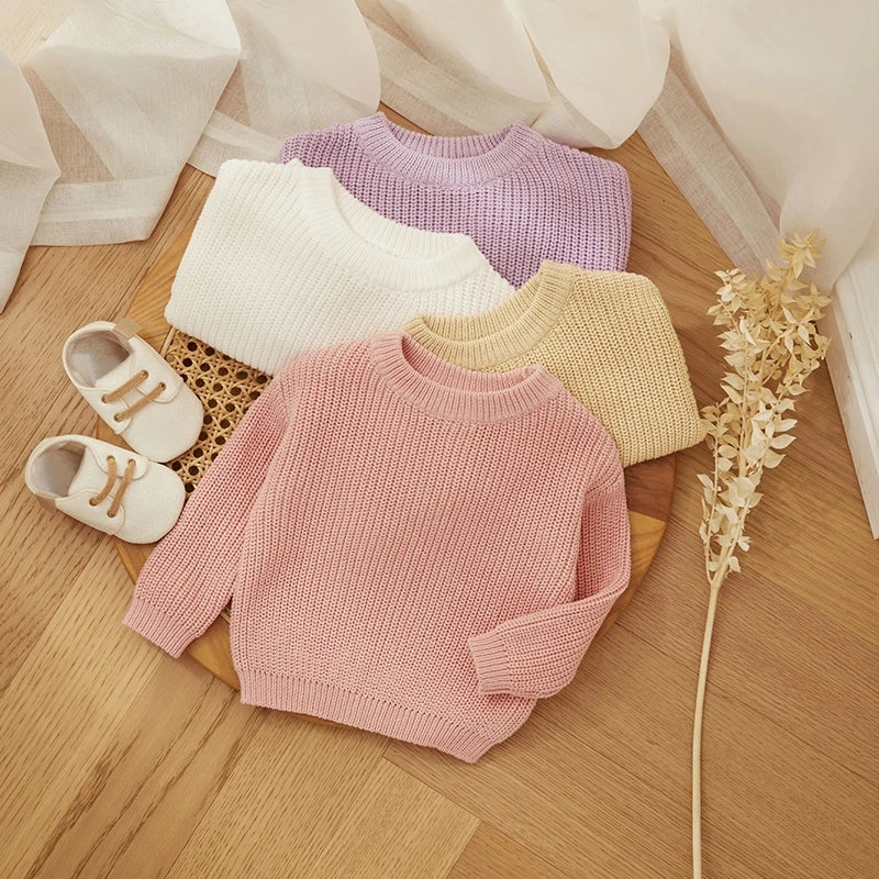MISOWMNJOY Kids Knit Sweater – Winter Long Sleeve Pullover for Boys & Girls