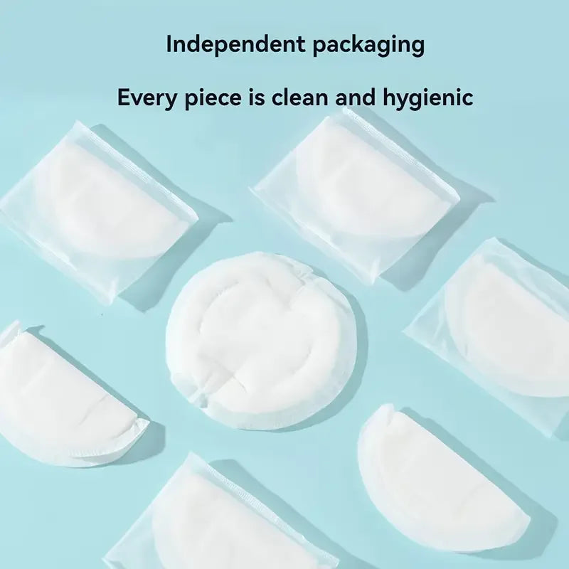 100pcs Soft Nursing Pads - Comfortable, Disposable Breastfeeding Pads for Moms, White, 100% Polyester Fiber, Perfect for Feeding