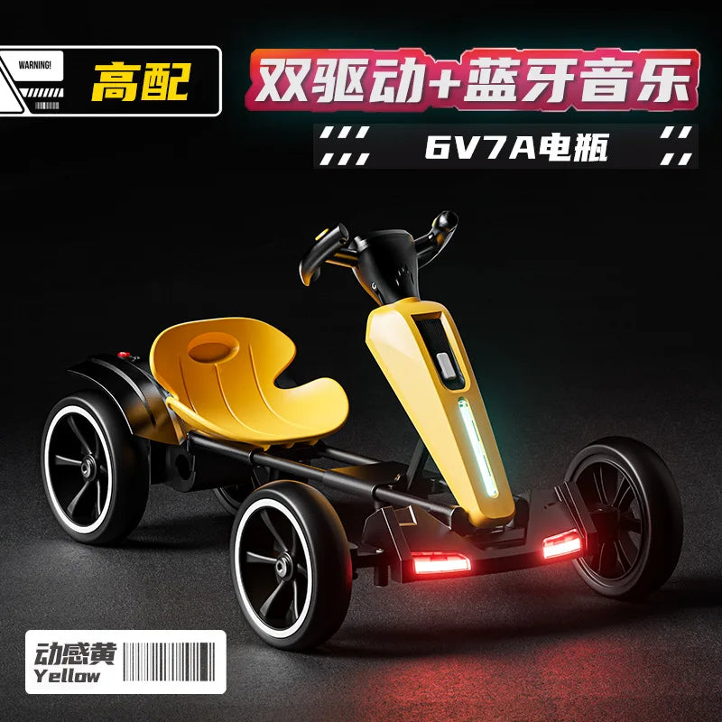 Kart, With Led Light And Music Kids Electric Kart