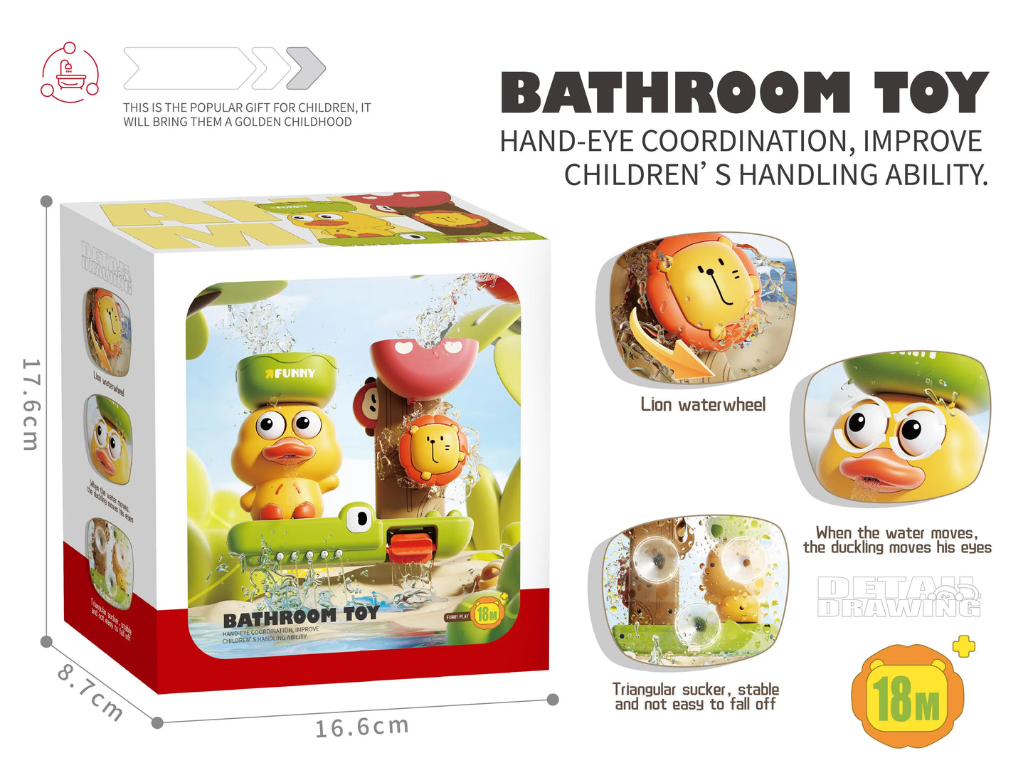 Cute Ducks, for bathtub , Automatic Water Spray
