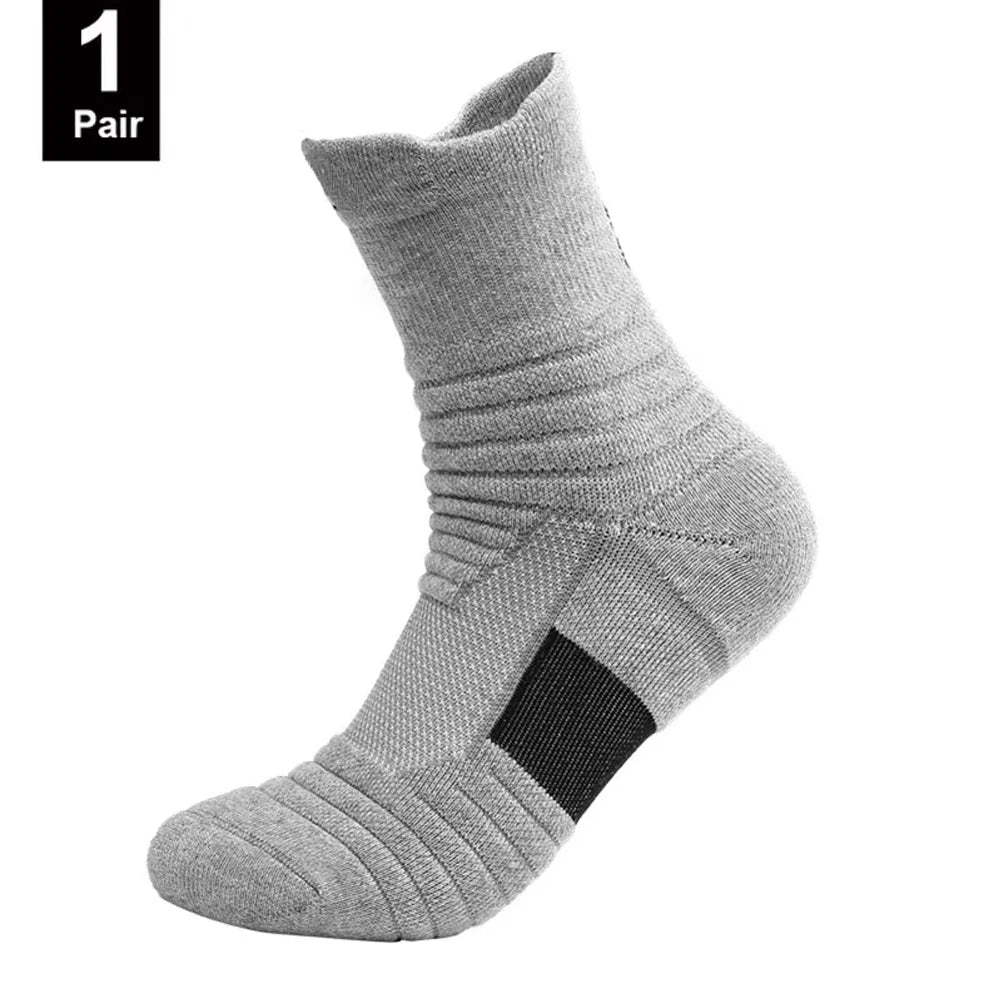 1/3 Pairs Anti-slip Football Socks Men Cotton Sock Short Long Tube Soccer Basketball Sport Socks Breathable Deodorous