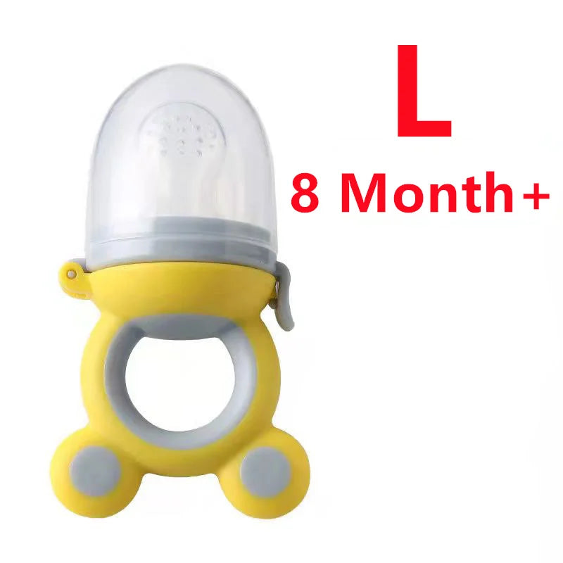 BPA-Free Silicone Baby Teether & Fruit Feeder – Nibbler with Pacifier Clip for Newborns