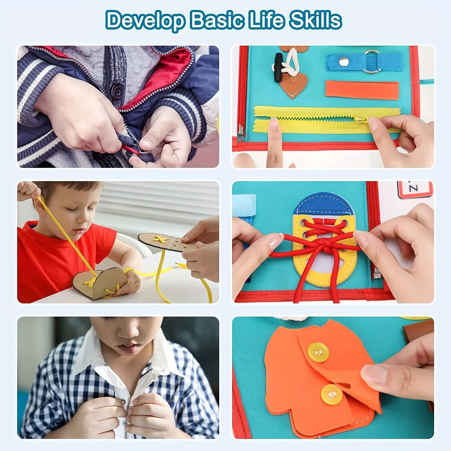 Montessori Busy Board – Educational Sensory & Motor Skills Activity Toy for Kids