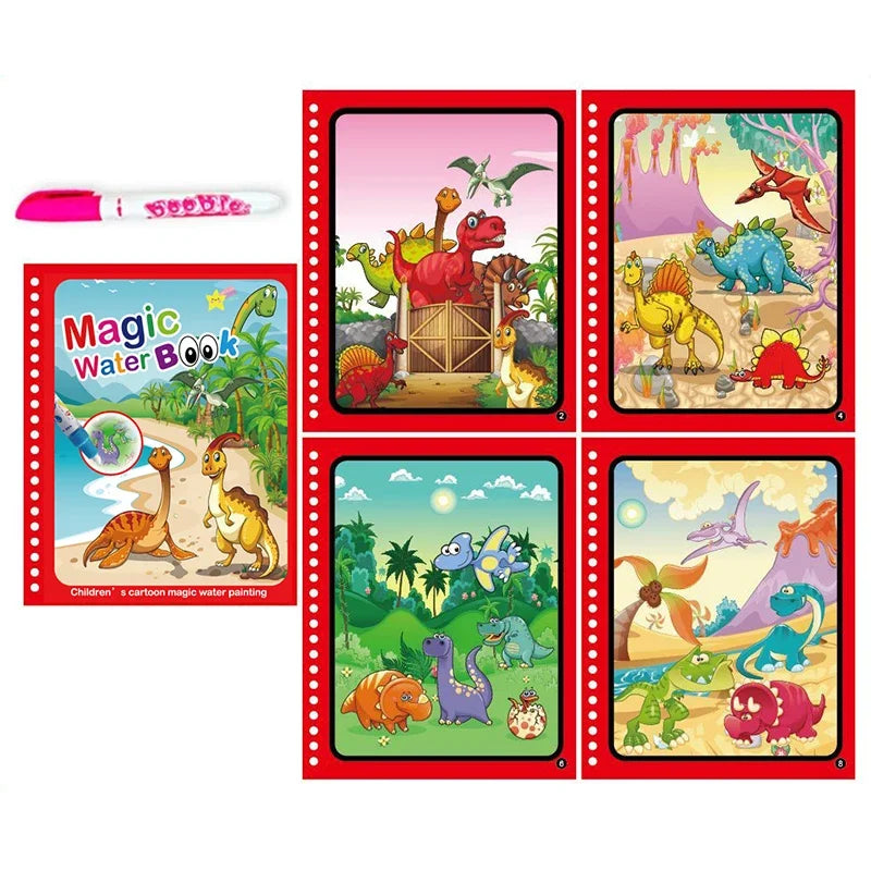 Magic Water Drawing Book with Pen – Reusable Montessori Early Learning Toy