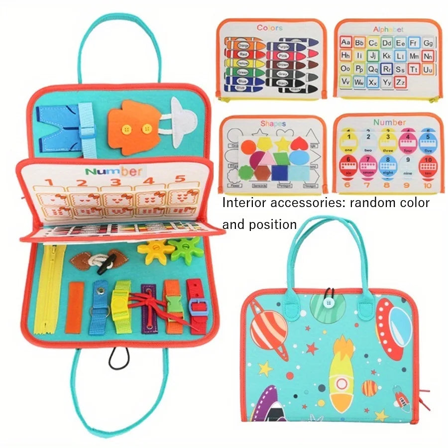 Montessori Busy Board – Educational Sensory & Motor Skills Activity Toy for Kids
