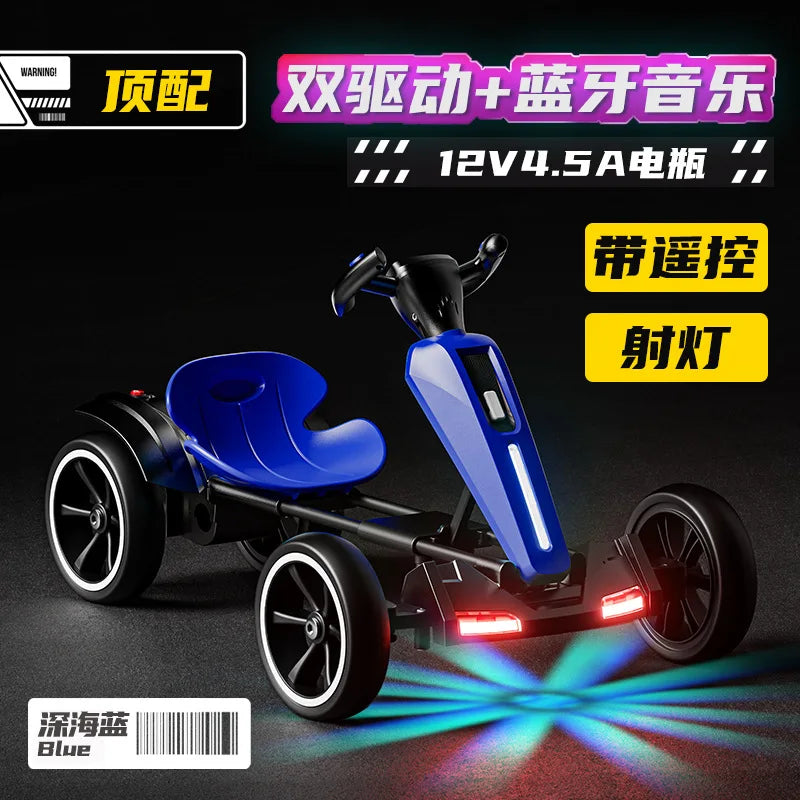 Kart, With Led Light And Music Kids Electric Kart